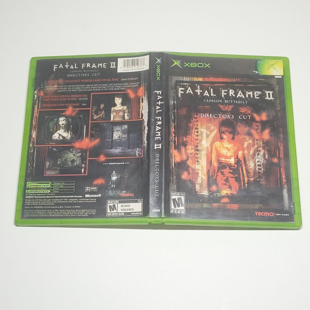 Fatal Frame II Crimson Butterfly xbox original og xbox